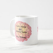 Zinnia in Orange-Schatten Kaffeetasse (Vorderseite Links)