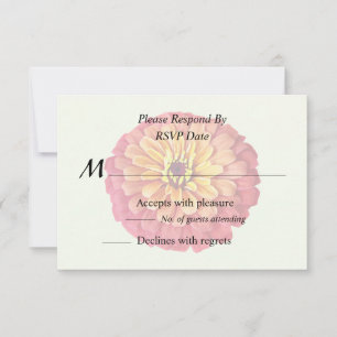 Zinnia in Orange-Schatten RSVP Karte