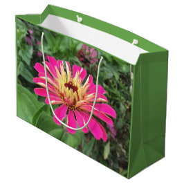 ZINNIA - Lebendes Rosa und Creme - Große Geschenktüte