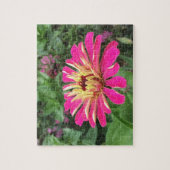 ZINNIA - Lebendes Rosa und Creme - Puzzle (Vertikal)