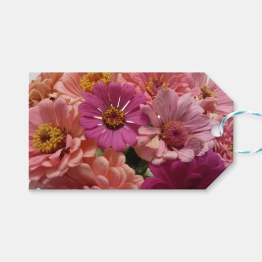 Zinnia lover Gift Tag Geschenkanhänger (Vorderseite (Horizontal))