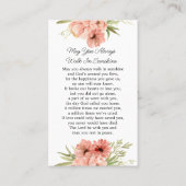 Zinnia Memorial Photo Funeral Prayer Card Visitenkarte (Rückseite)