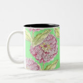 Zinnia Muster auf einer Tasse (Links)