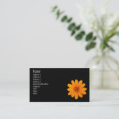 Zinnia-Orangen-Überfluss Visitenkarte (Stehend Vorderseite)