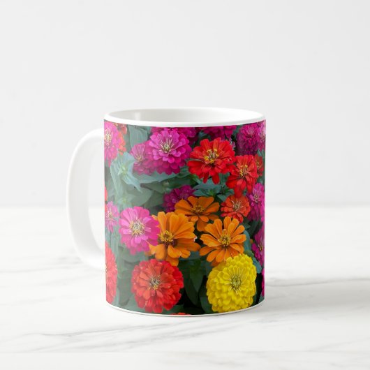 Zinnia Paradise Kaffeetasse (Vorderseite Links)