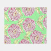 Zinnia Pattern Fleecedecke (Vorderseite (Horizontal))