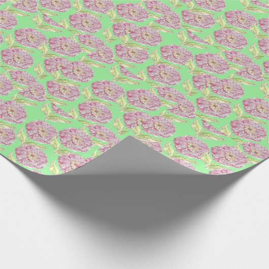 Zinnia Pattern Geschenkpapier (Ecke)