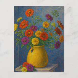 Zinnia Postcard Postkarte