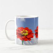 Zinnia Rote Blume Tasse (Links)