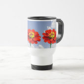 Zinnia Rote Blume Tasse (VorderseiteRechts)