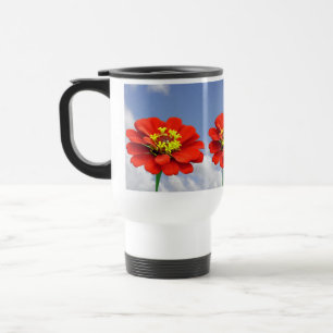 Zinnia Rote Blume Tasse