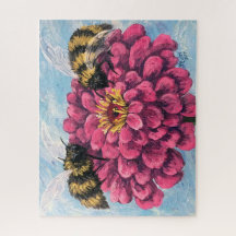 Zinnia und Bienen Puzzle