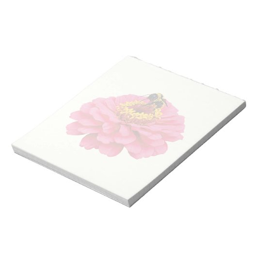 Zinnia und die Biene Notizblock (Rotiert)