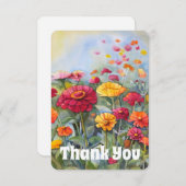 Zinnia Vielen Dank, Flat Card Dankeskarte (Vorne/Hinten)