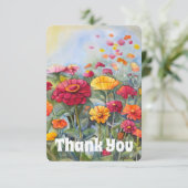 Zinnia Vielen Dank, Flat Card Dankeskarte (Stehend Vorderseite)