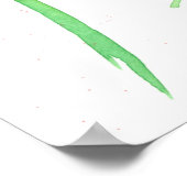 Zinnia Watercolor Blume Poster (Ecke)