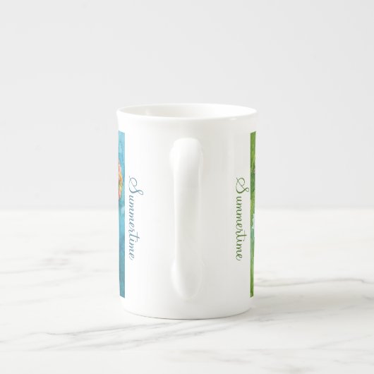 Zinniaknochen-China Porzellantasse (Rückseite)