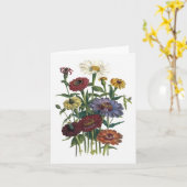 Zinnias-Aquarell-Raum-Anmerkungs-Karte Karte (Gelbe Blume)