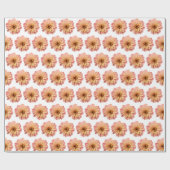 Zinnias Blume Naturfotografie Muster Geschenkpapier (Flach)