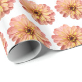 Zinnias Blume Naturfotografie Muster Geschenkpapier (Rolleneckpunkt)