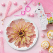 Zinnias Blume Naturfotografie Papier Pla Pappteller (Party)