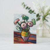 Zinnias Blumenbilder Postkarte (Stehend Vorderseite)
