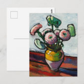 Zinnias Blumenbilder Postkarte (Vorne/Hinten)