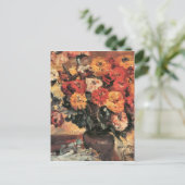 Zinnias by Lovis Corinth Postkarte (Stehend Vorderseite)