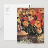 Zinnias by Lovis Corinth Postkarte (Vorne/Hinten)