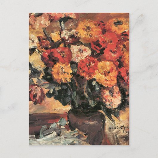 Zinnias by Lovis Corinth Postkarte (Vorderseite)