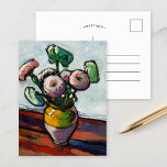 Zinnias | Henry Lyman Saően Postkarte<br><div class="desc">Zinnias (1909-1912), von dem amerikanischen Künstler Henry Lyman Saÿen. Saÿen war Elektroingenieur und zeichnete sich auch als abstrakter Künstler aus. Im Jahre 1906 wurde er von der Moderne fasziniert, und viele seiner Gemälde werden stark von den hellen Farben, abstrakten Formen und schnellen Pinselstrichen anderer bekannter moderner Künstler beeinflusst. Verwenden Sie...</div>