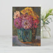 Zinnias in einem grünen Jar | Floris Verster (Stehend Vorderseite)