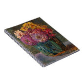 Zinnias in einem grünen Jar | Floris Verster Notizblock (Rechte Seite)