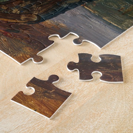 Zinnias in einem grünen Jar | Floris Verster Puzzle (Seite)