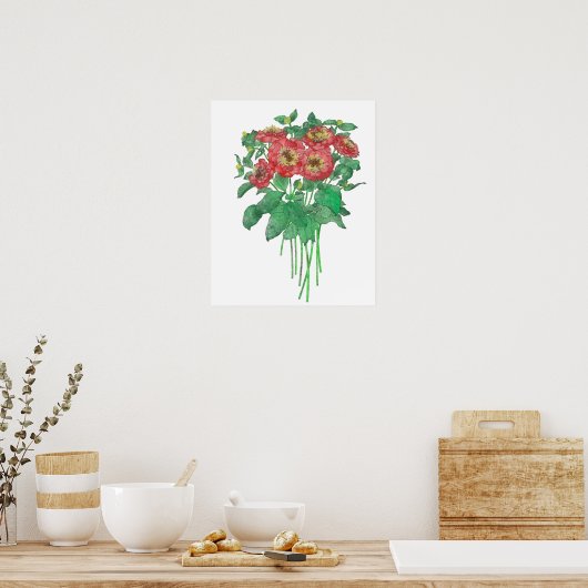 Zinnias Poster (Küche)