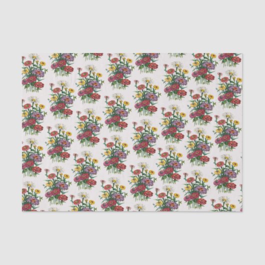 Zinnias Seidenpapier (Vorderseite)