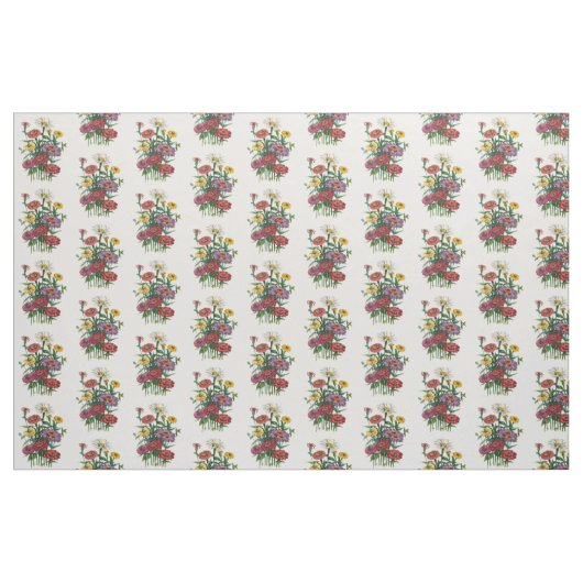 Zinnias Stoff (Yard (91,4 cm))