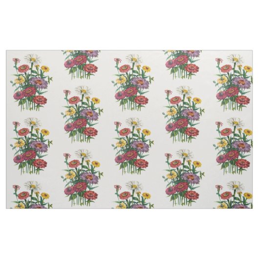 Zinnias Stoff (Fat Quarter (45,7 x 55,9 cm))