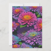 Zinnias-Symbole für Ausdauer, Zuneigung und Lebens Einladung (Rückseite)