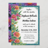 Zinnias-Symbole für Ausdauer, Zuneigung und Lebens Einladung (Vorne/Hinten)