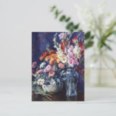 Zinnias und Gladiolas von Matilda Browne Postkarte (Stehend Vorderseite)