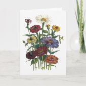 Zinnias Watercolor Sympathy Card Karte (Vorderseite)