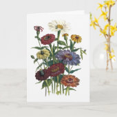 Zinnias Watercolor Sympathy Card Karte (Gelbe Blume)