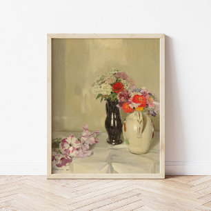 Zinnias   William Nicholson Poster