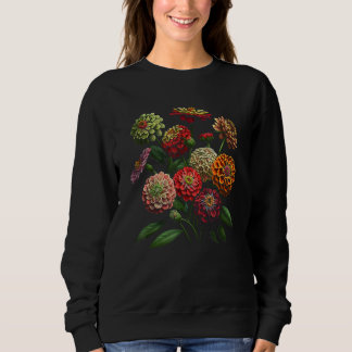 Zinnien Blumenstrauß Design Sweatshirt