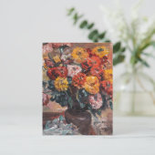 Zinnien | Lovis Corinth Postkarte (Stehend Vorderseite)