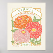Zinnien-Samenpaket Poster (Vorne)