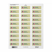 Zinnienblumen-Monogramm Initiale A Adresse (Vorne)