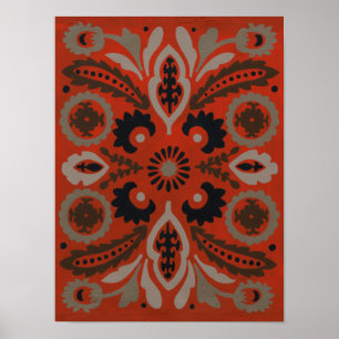 Zinnober Suzani II Poster