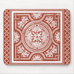 Zinnober Woodblock IV Mousepad